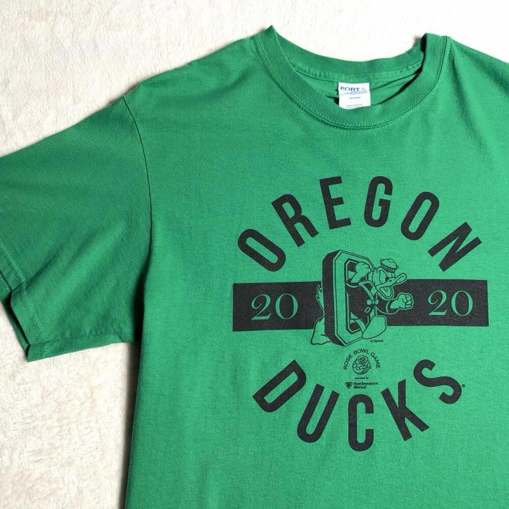 Oregon Ducks 2020 Rose Bowl Green Port & Company Shirt - Size Medium